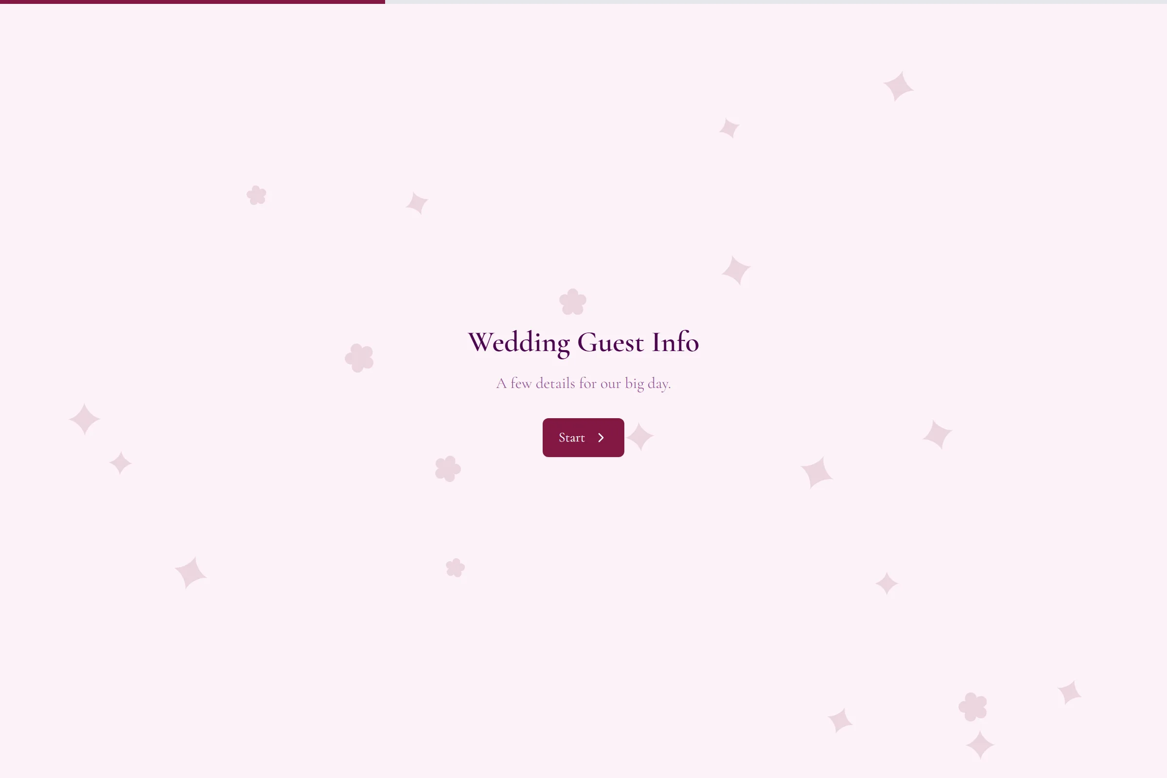 Wedding Guest Info template preview