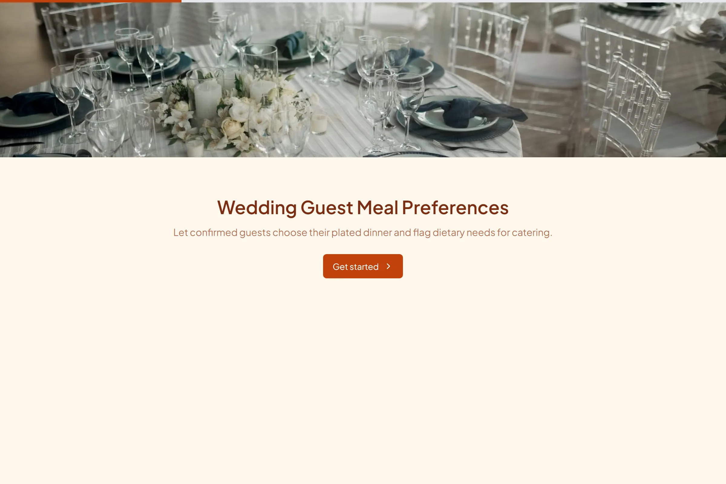 Wedding Guest Meal Preferences template preview