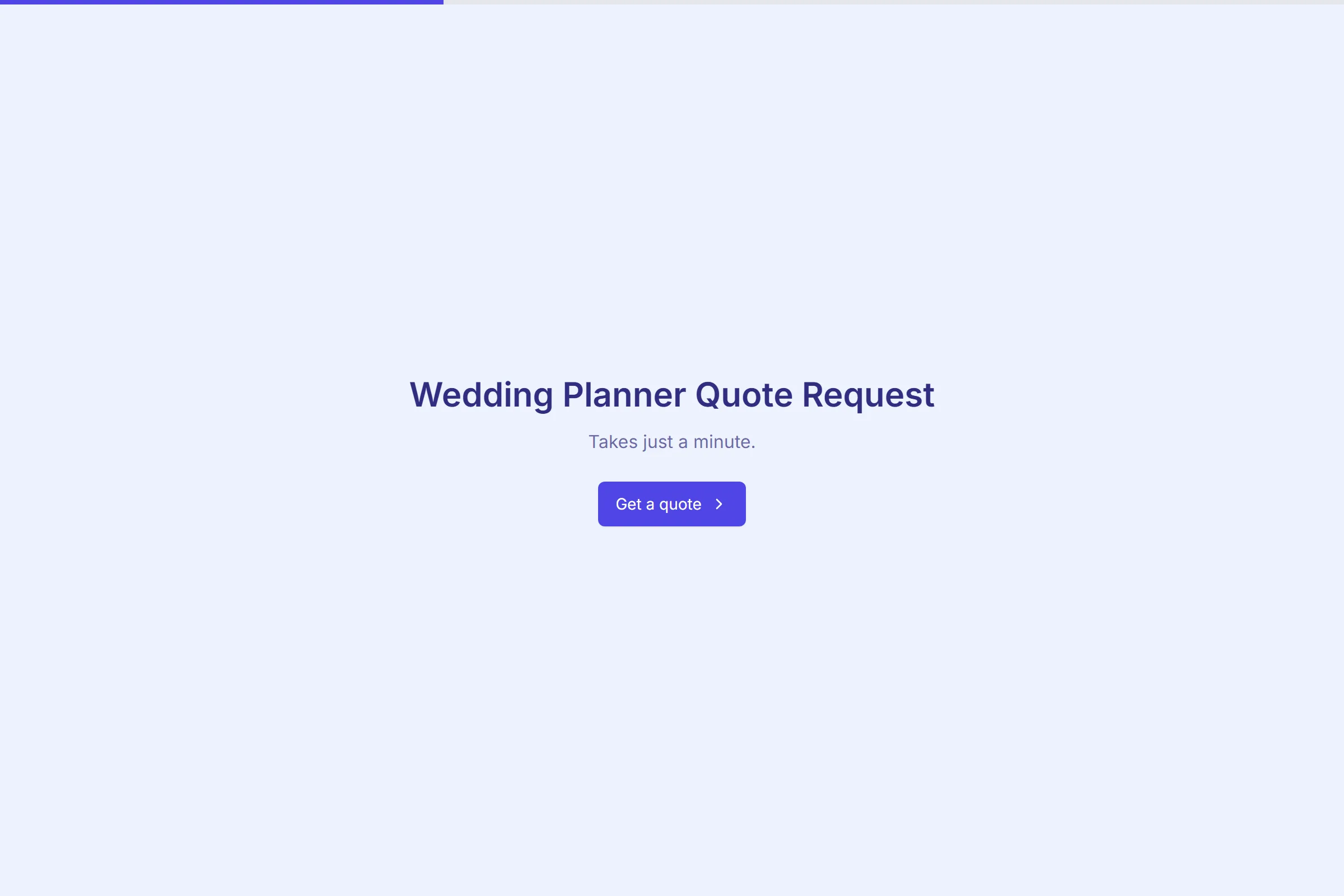 Wedding Planner Quote Request template preview