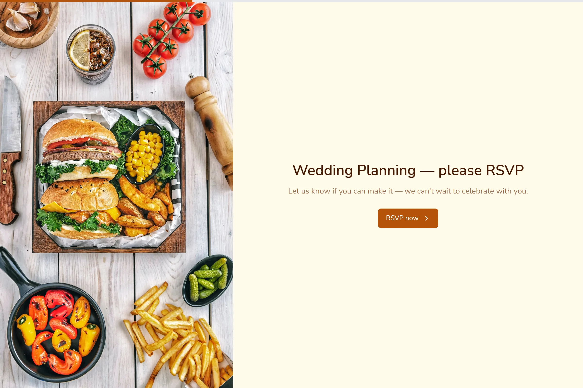 Wedding Planning Event RSVP template preview