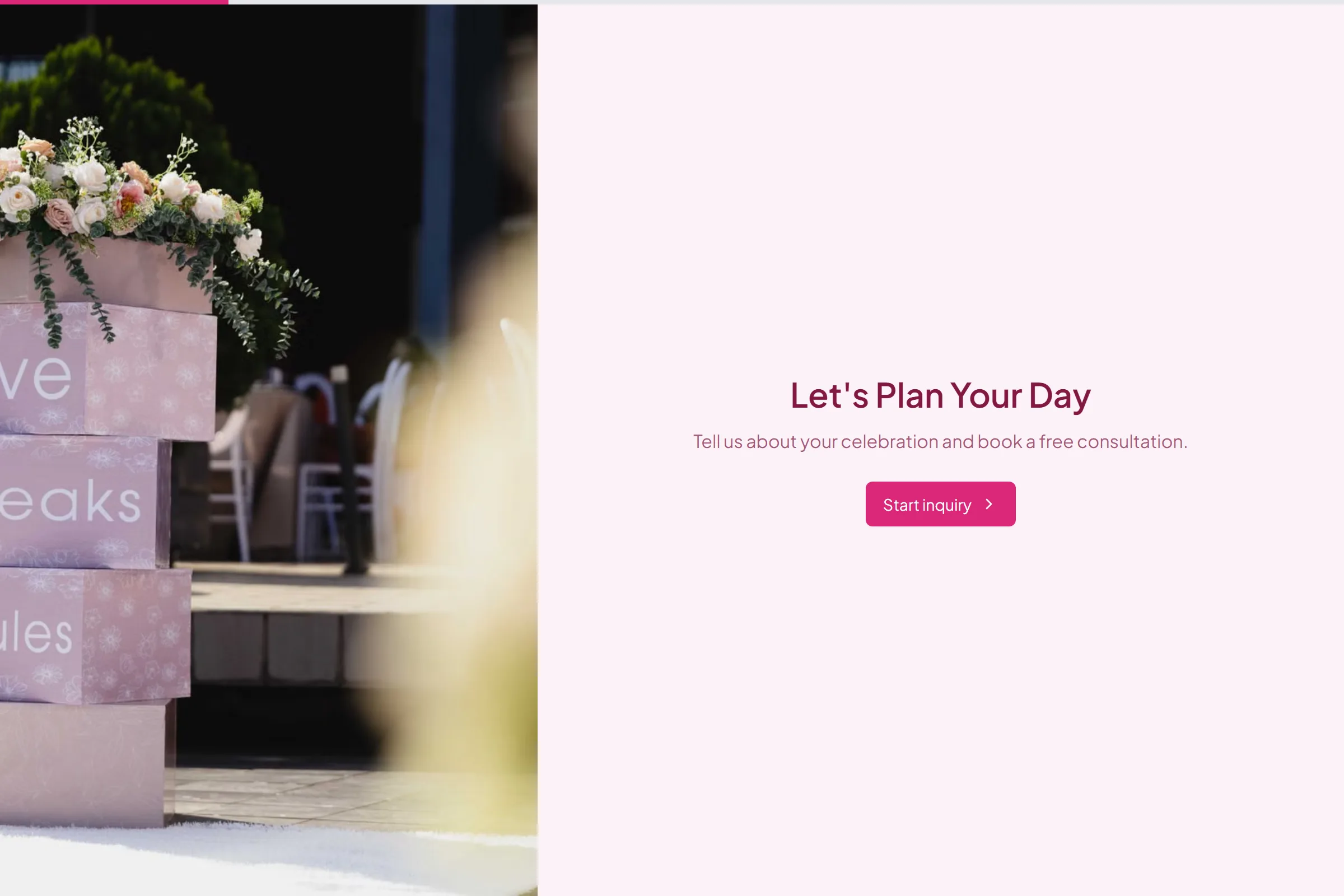 Wedding Planning Inquiry template preview