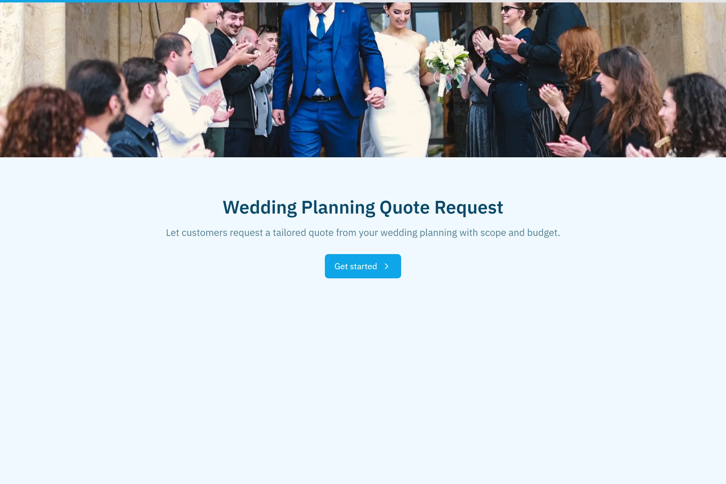 Wedding Planning Quote Request template preview