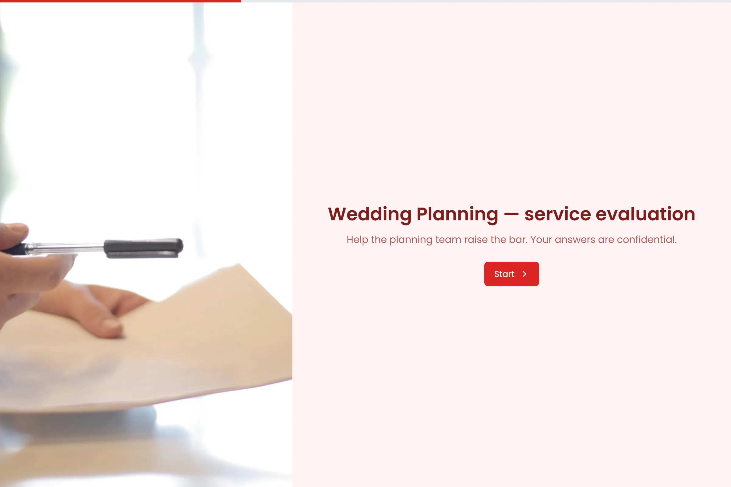 Wedding Planning Service Evaluation template preview