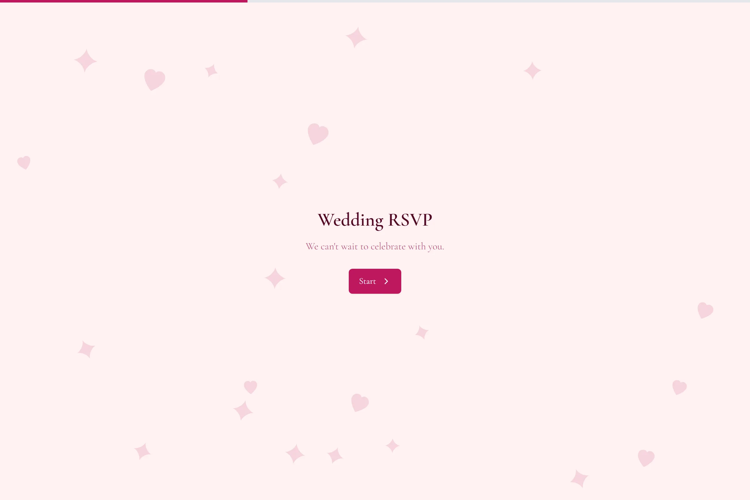 Wedding RSVP template preview