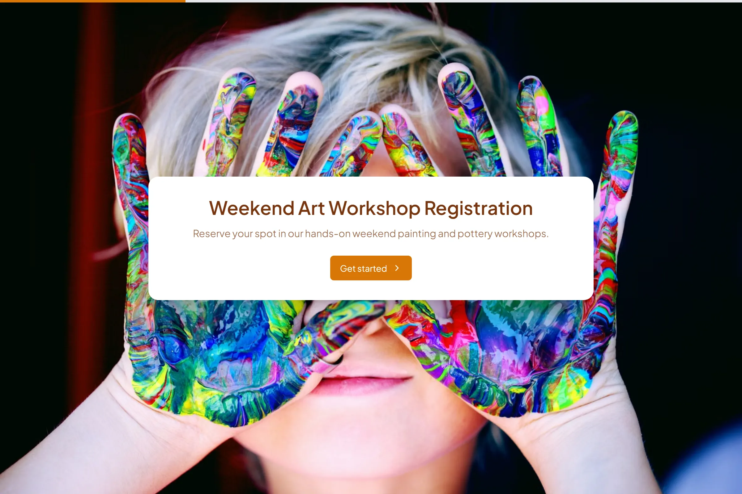 Weekend Art Workshop Registration template preview