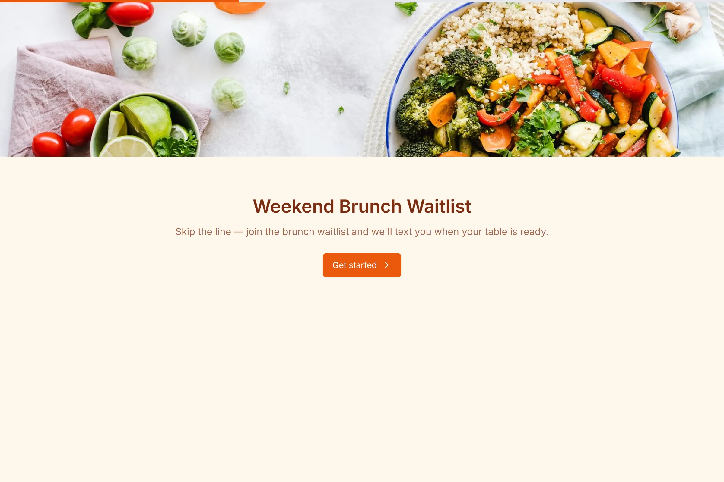 Weekend Brunch Waitlist template preview