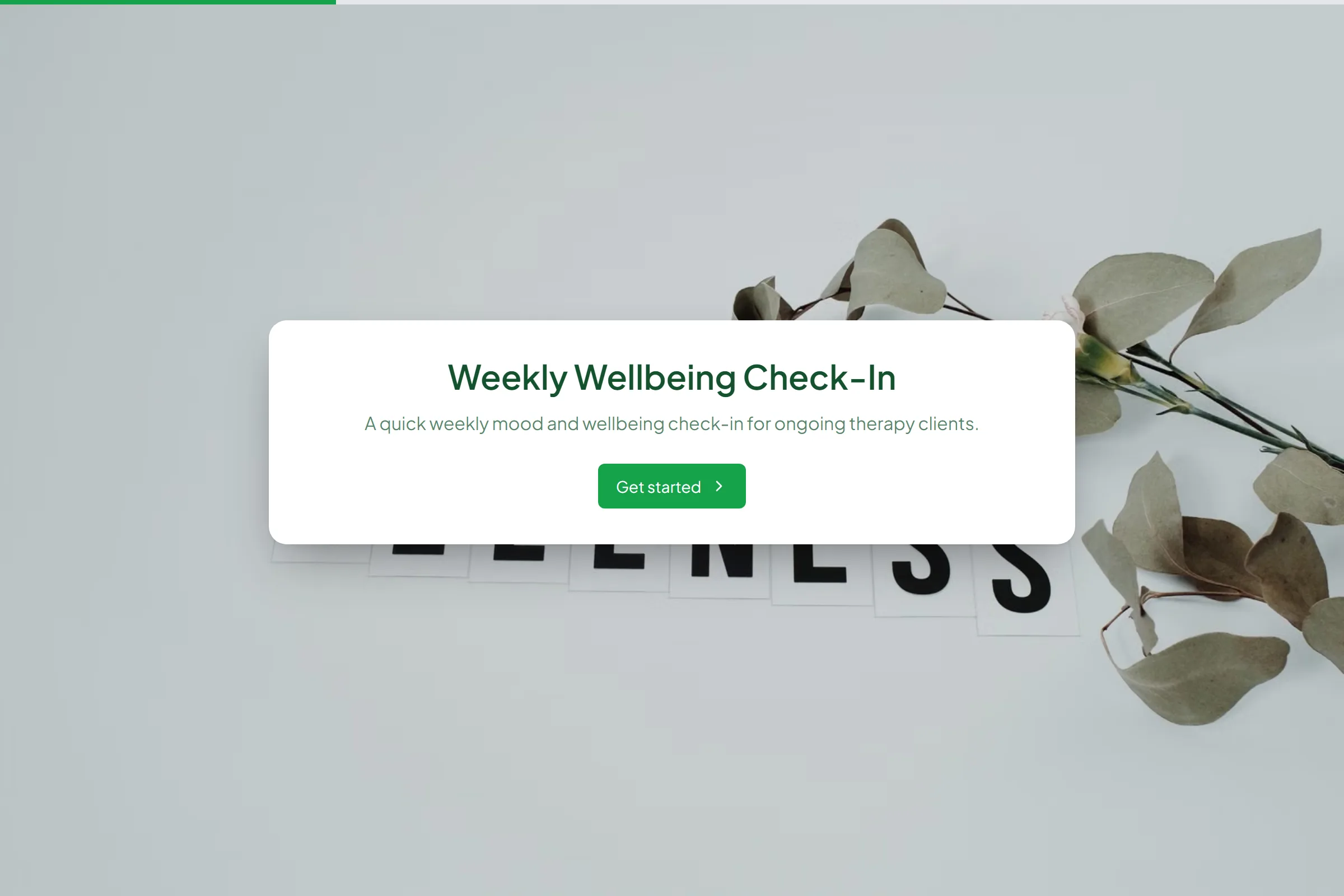 Weekly Wellbeing Check-In template preview