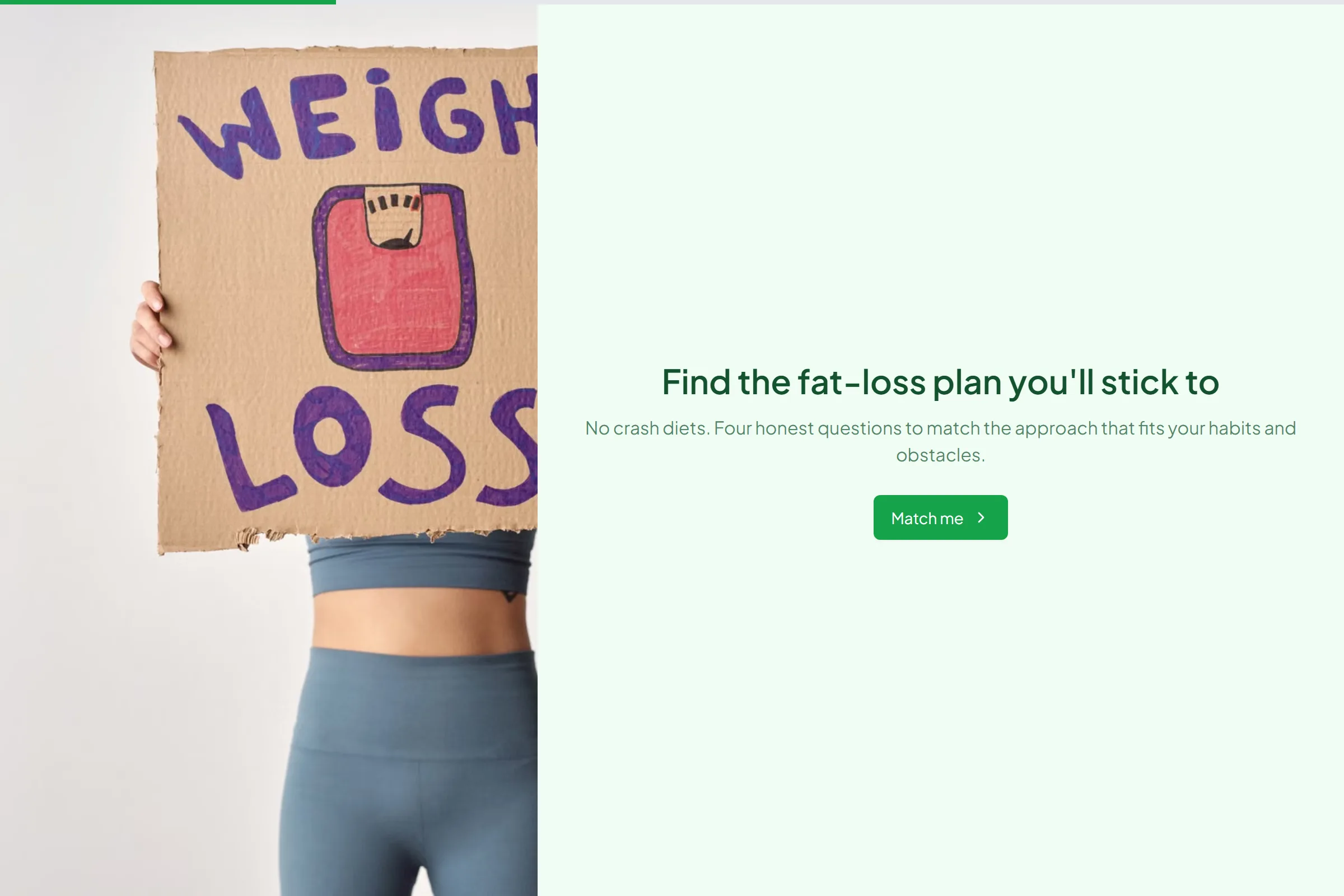 Weight-Loss Program Matcher template preview