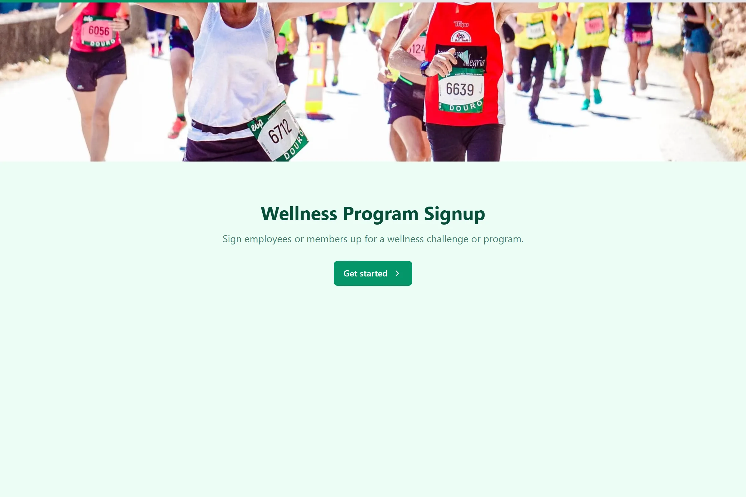 Wellness Program Signup template preview