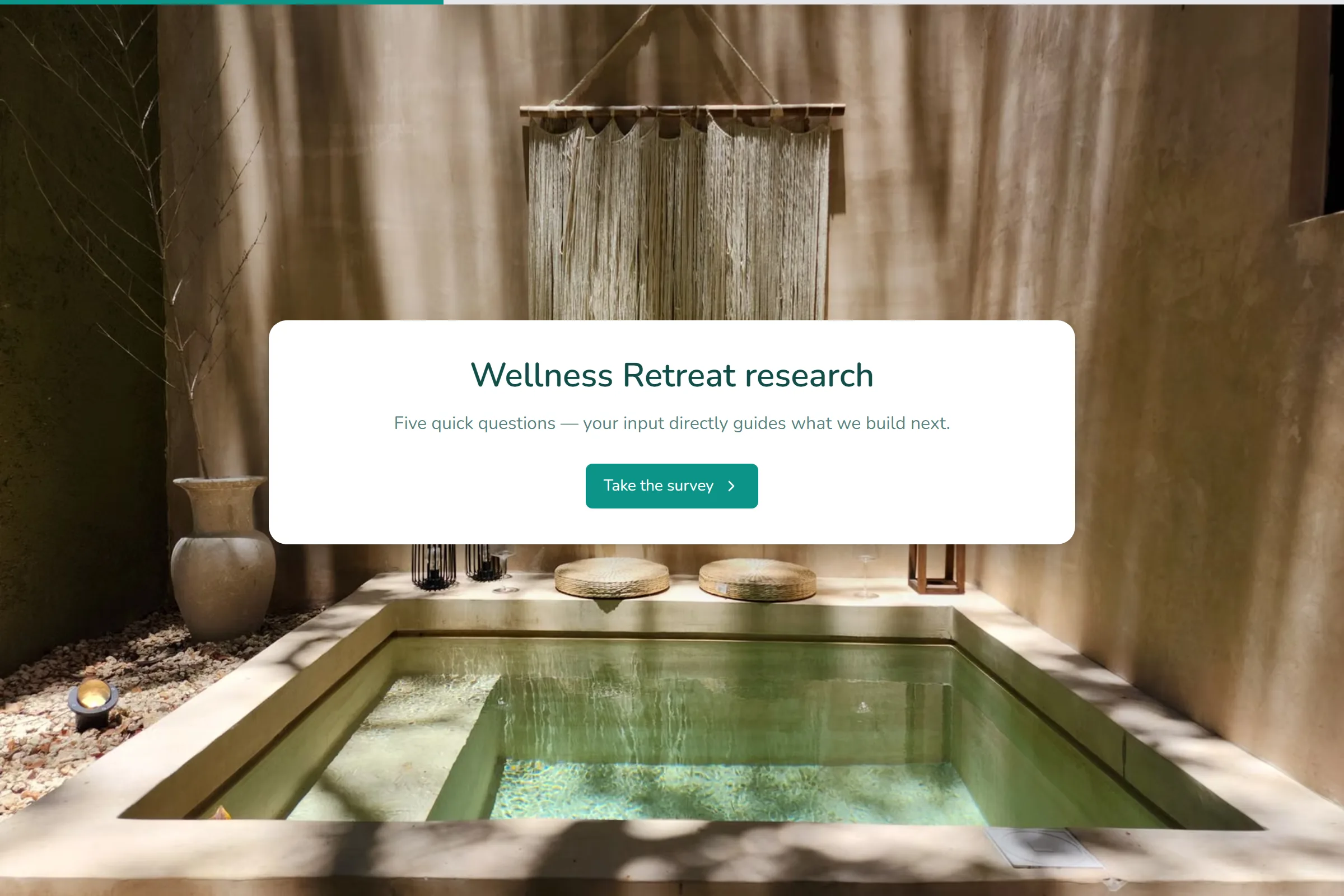 Wellness Retreat Market Research Survey template preview
