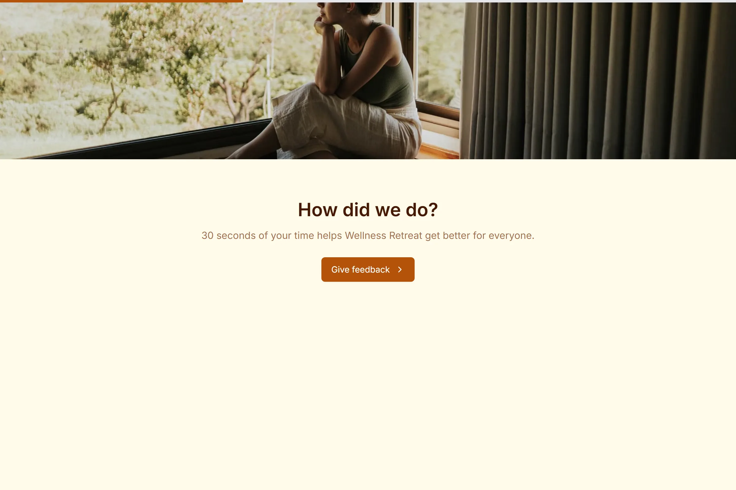 Wellness Retreat Quick Feedback template preview