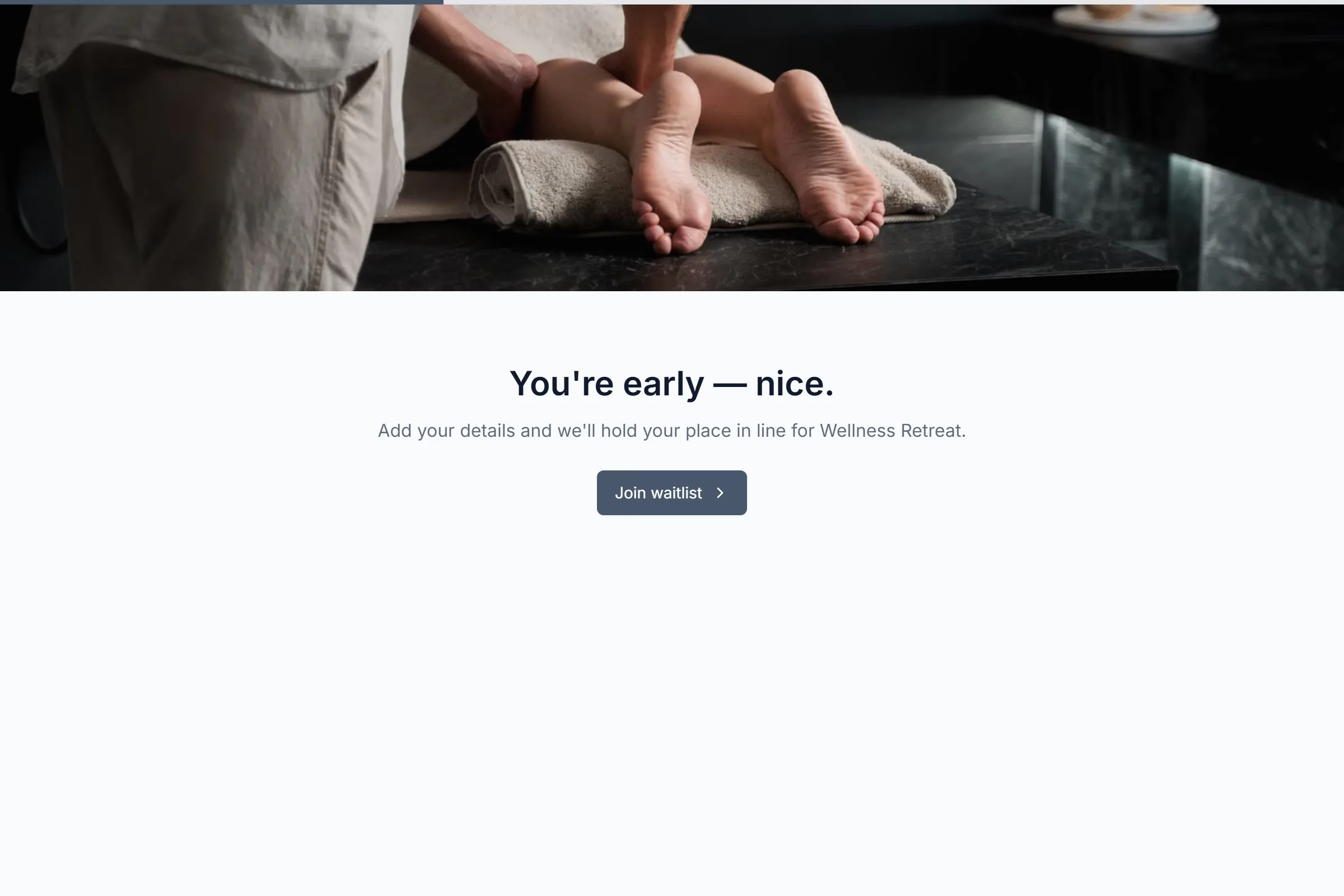 Wellness Retreat Waitlist template preview