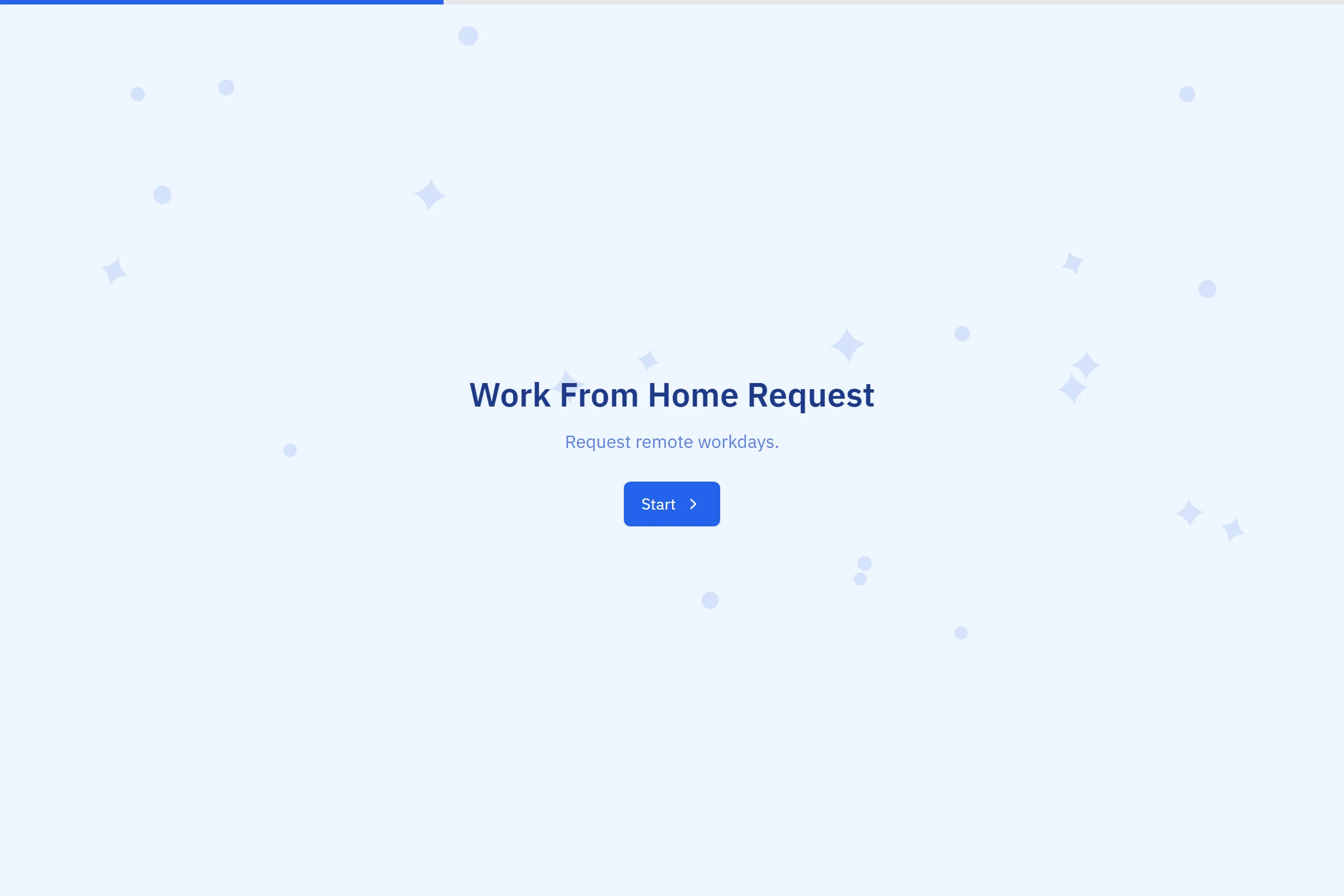 Work From Home Request template preview
