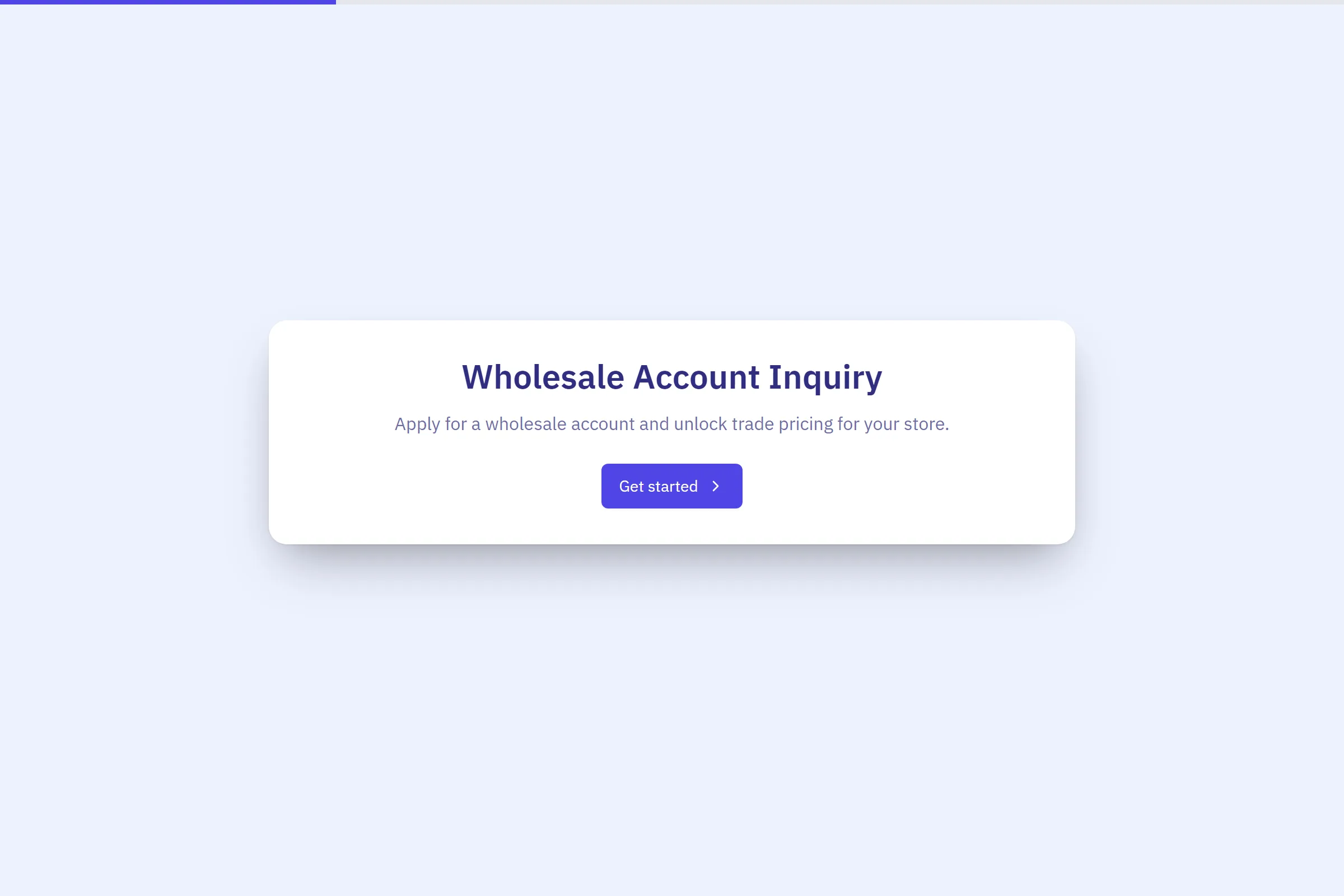 Wholesale Account Inquiry template preview