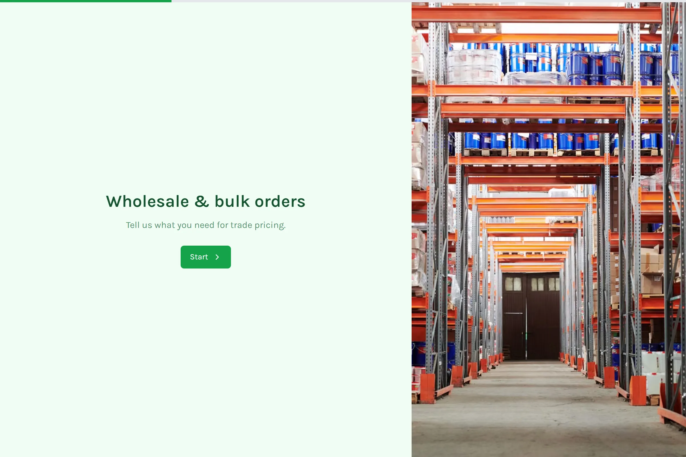 Wholesale Inquiry template preview