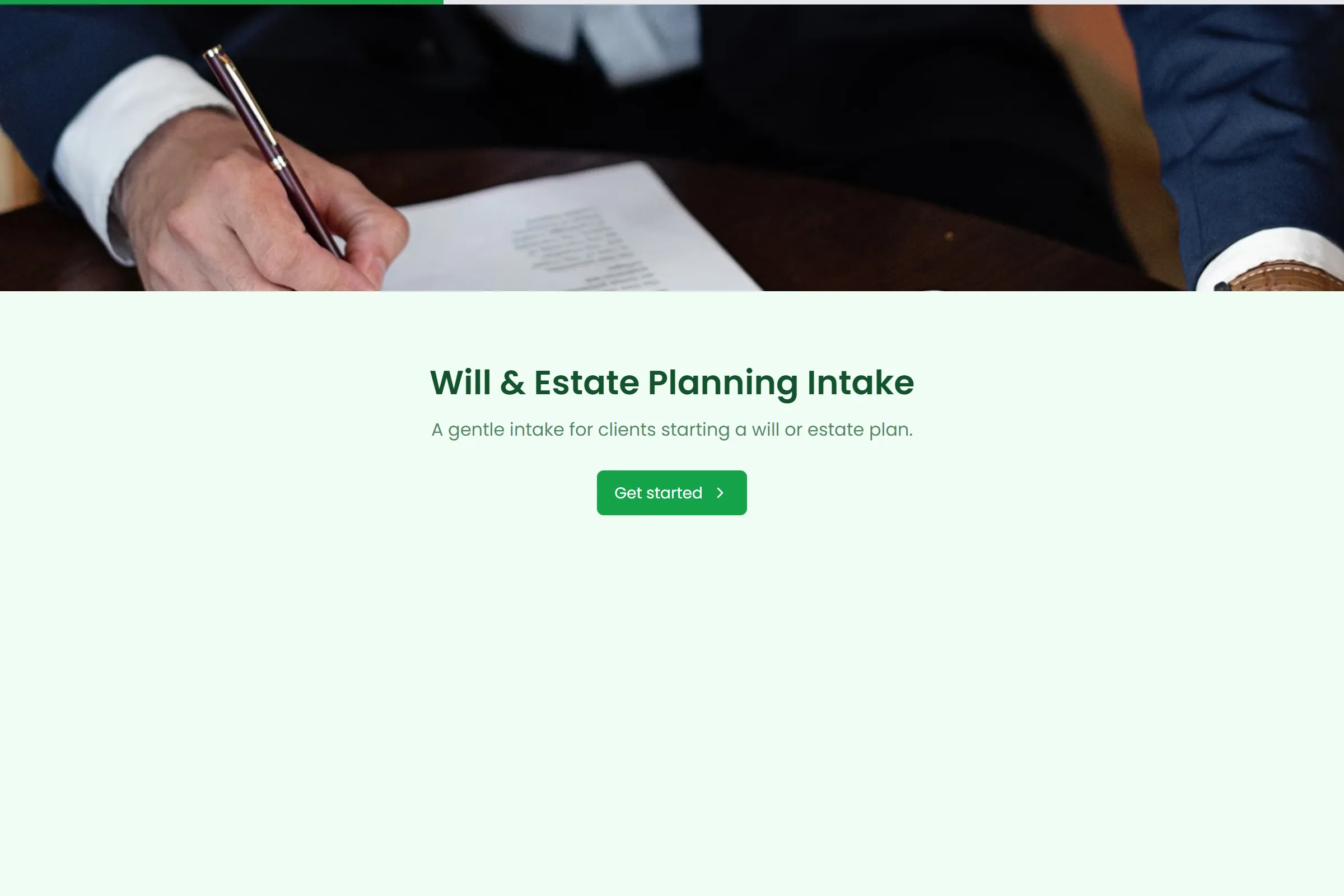 Will & Estate Planning Intake template preview