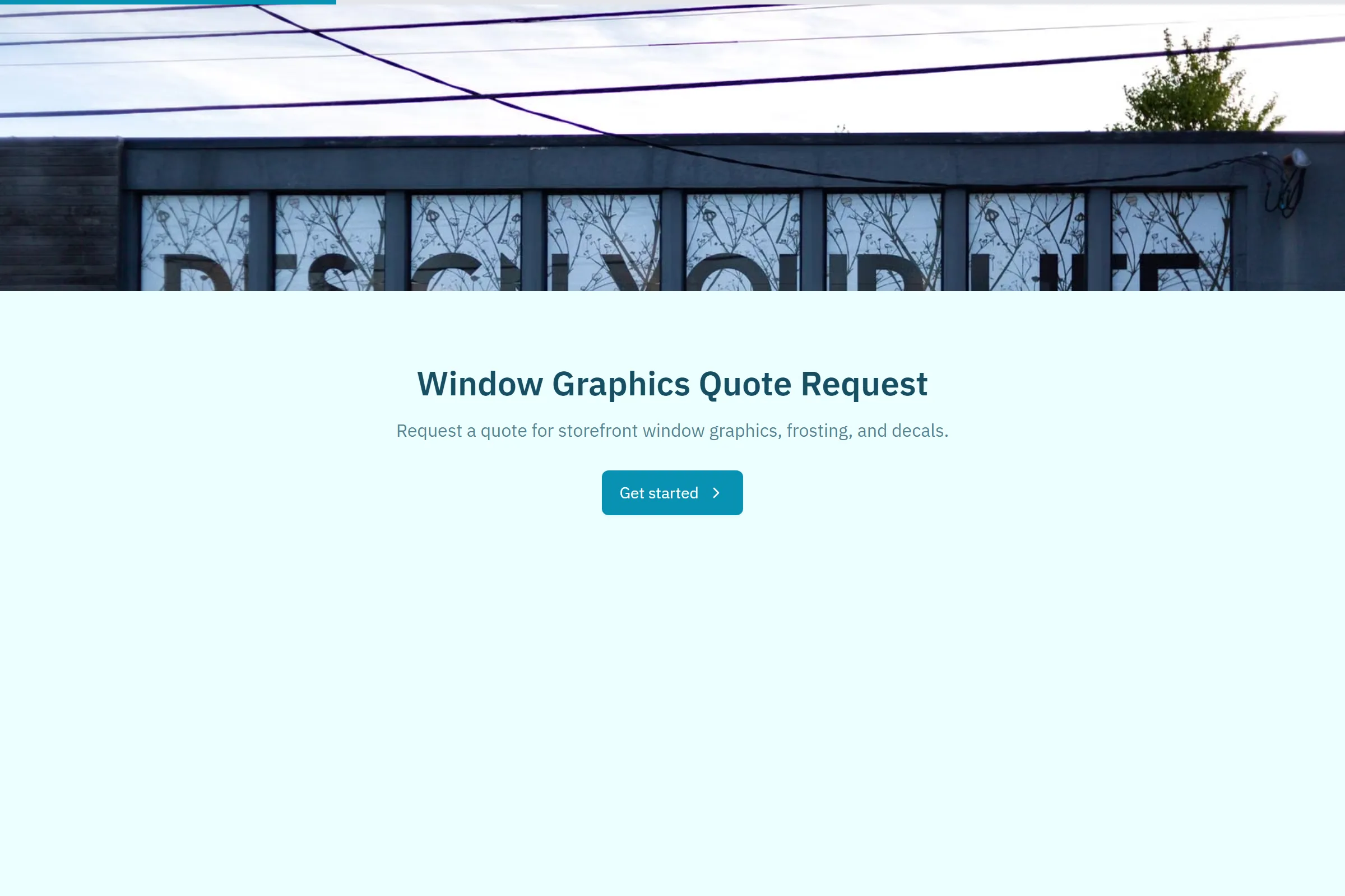 Window Graphics Quote Request template preview