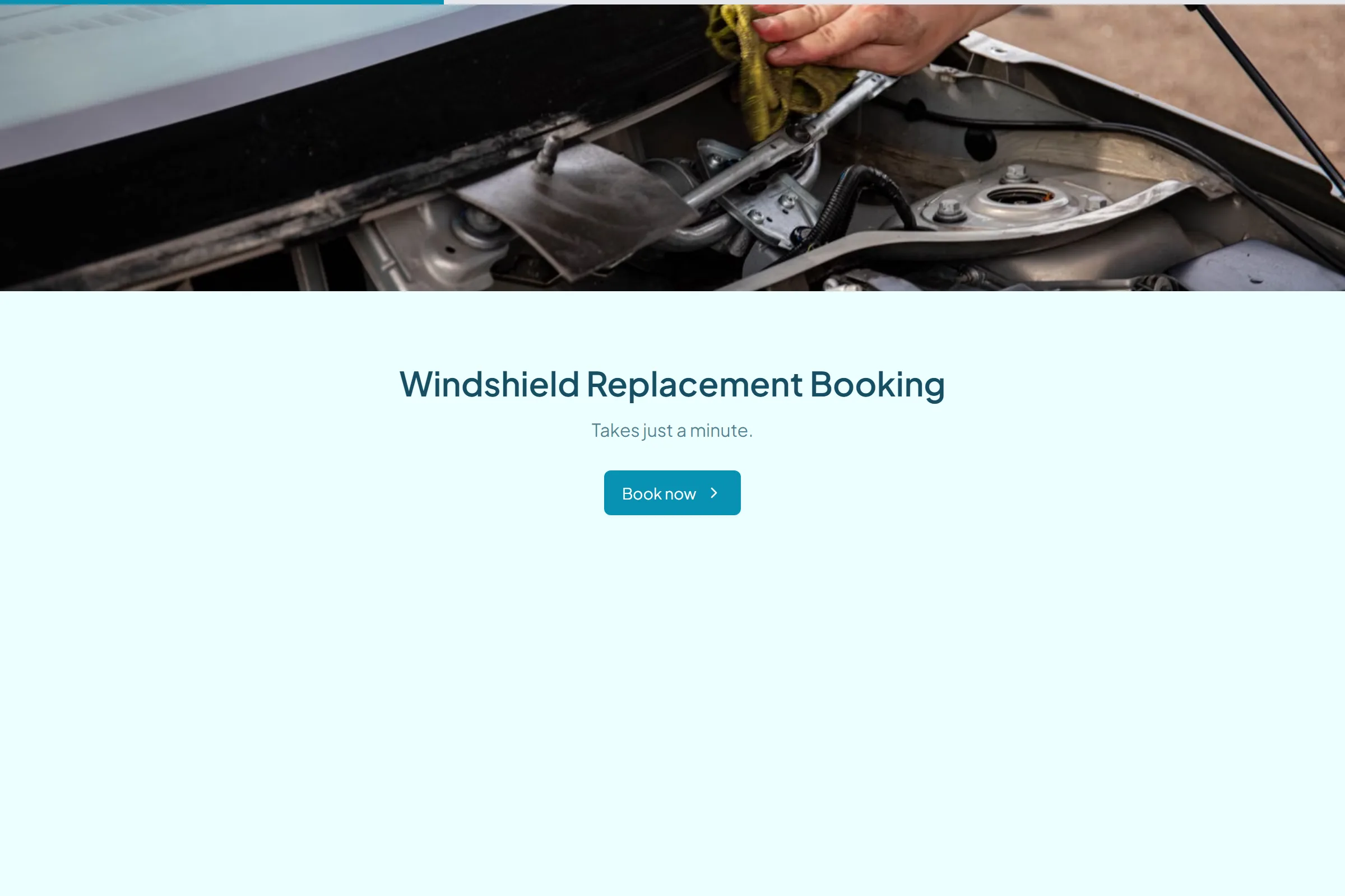 Windshield Replacement Booking template preview