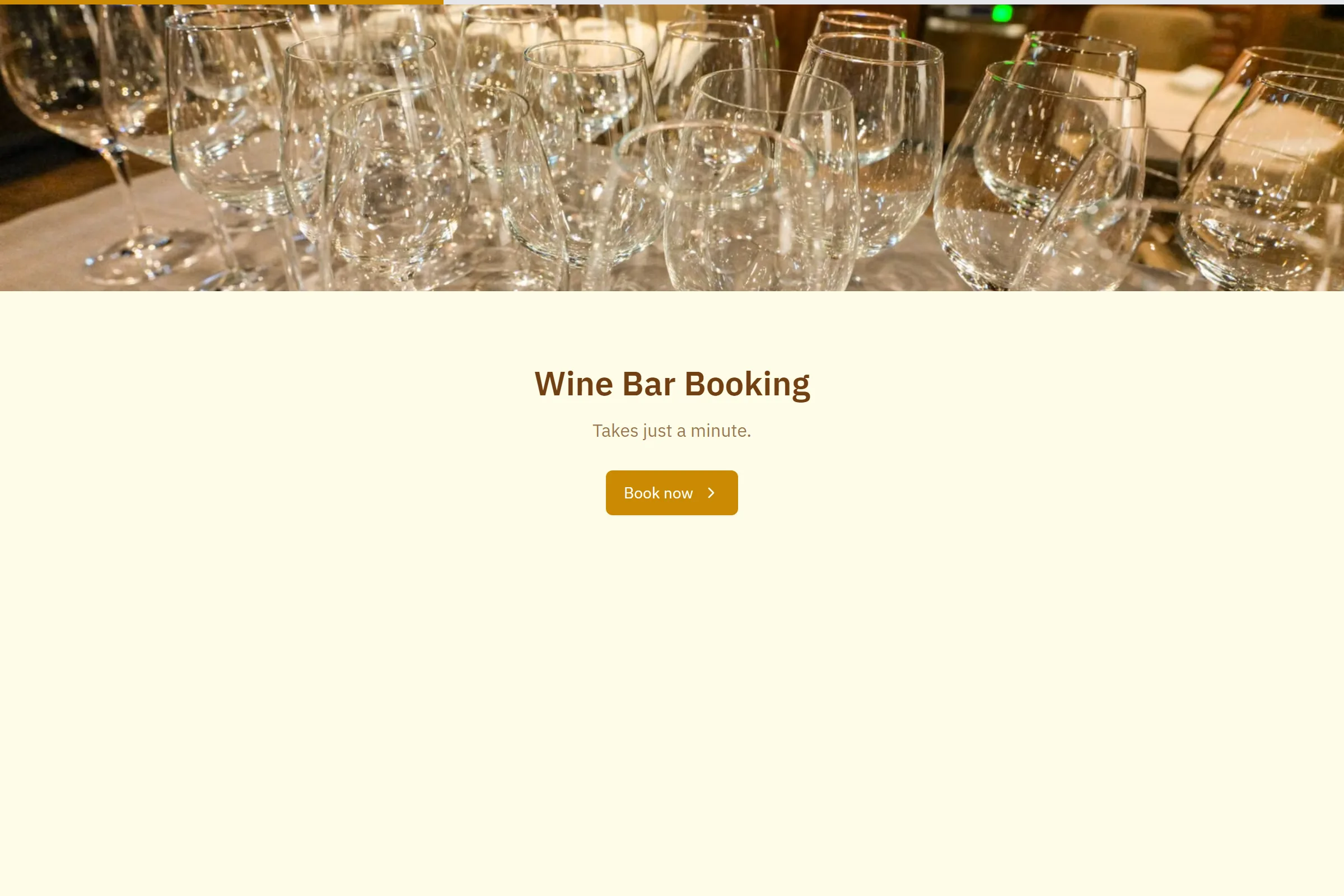 Wine Bar Booking template preview