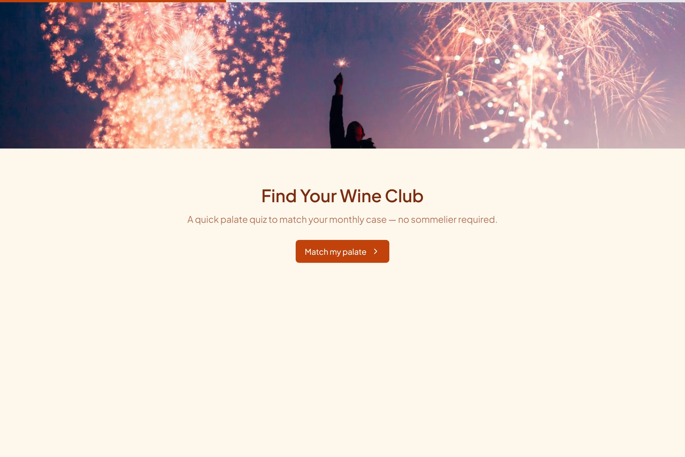 Wine Club Palate Matcher template preview