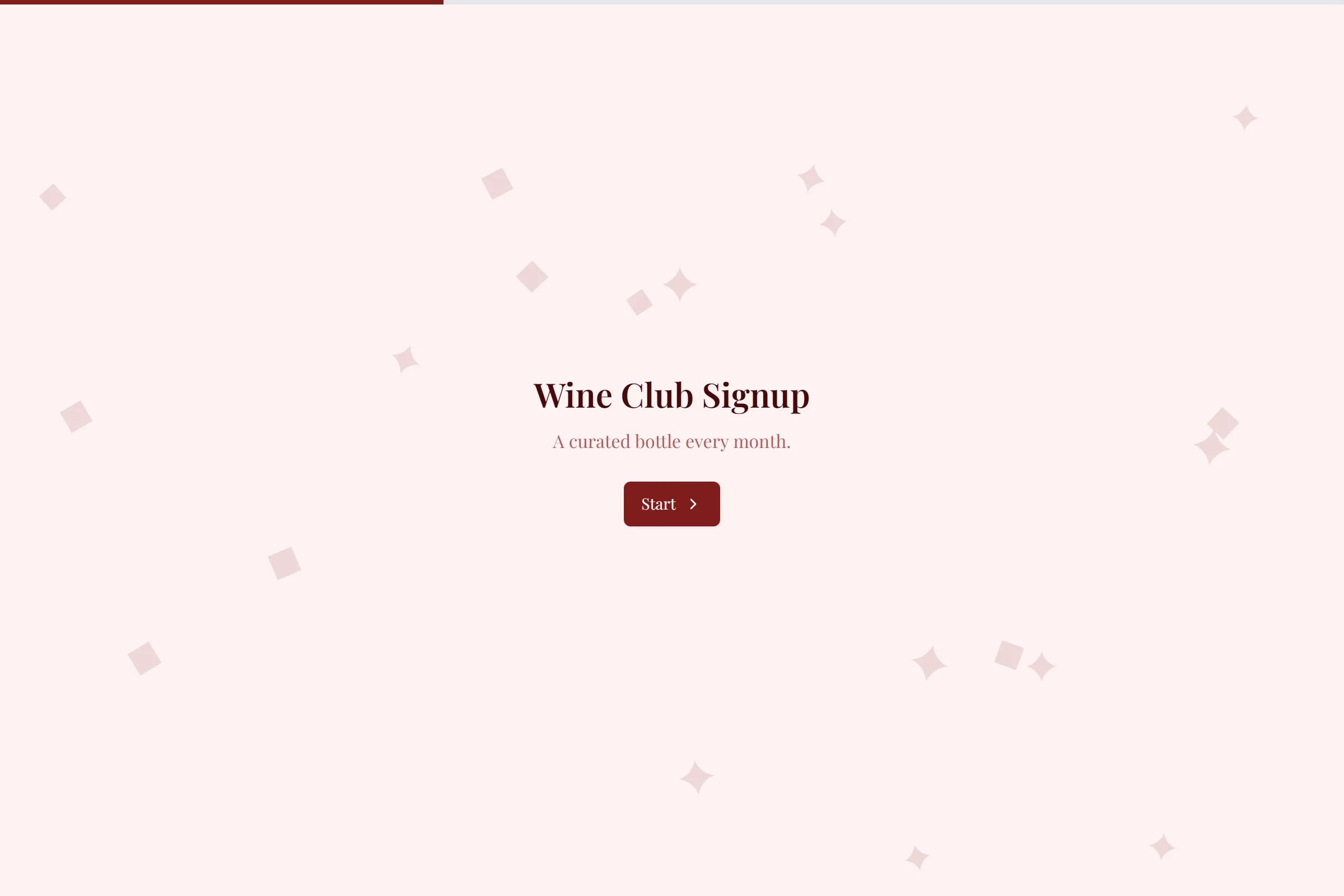 Wine Club Signup template preview