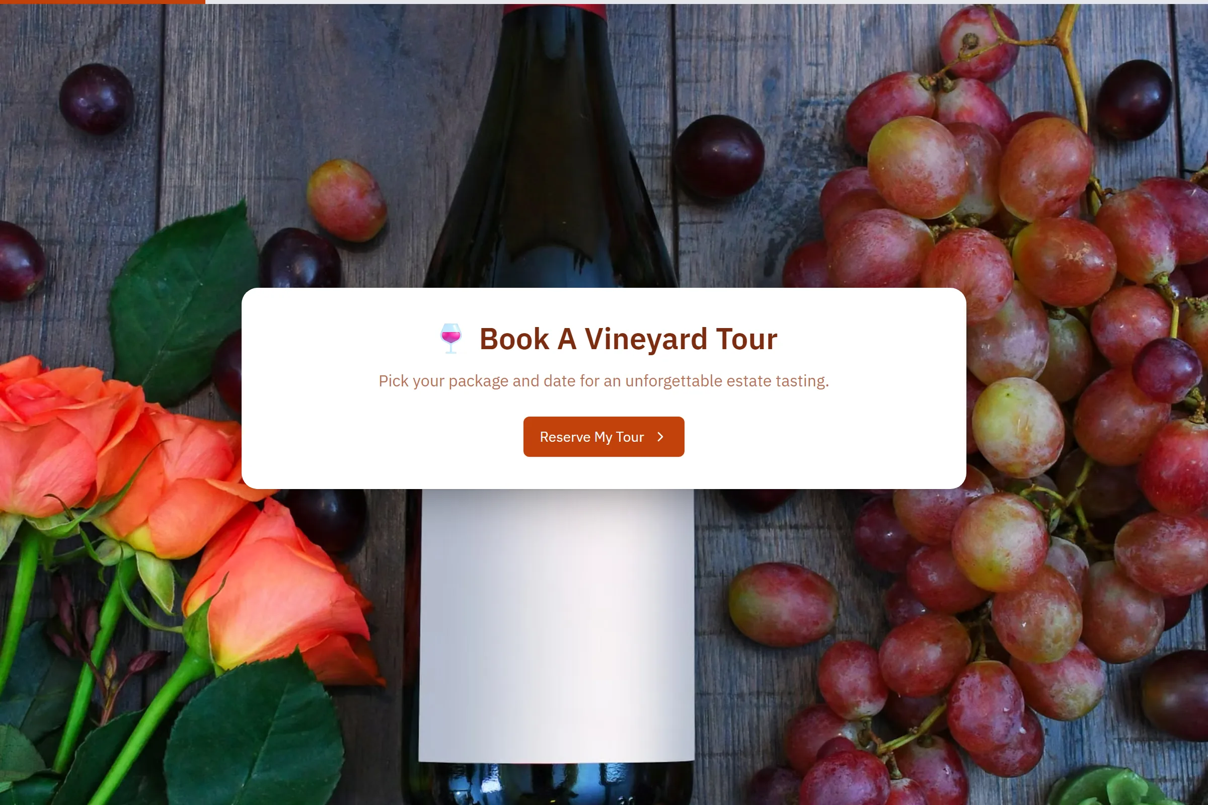 Winery Tour & Tasting Booking template preview