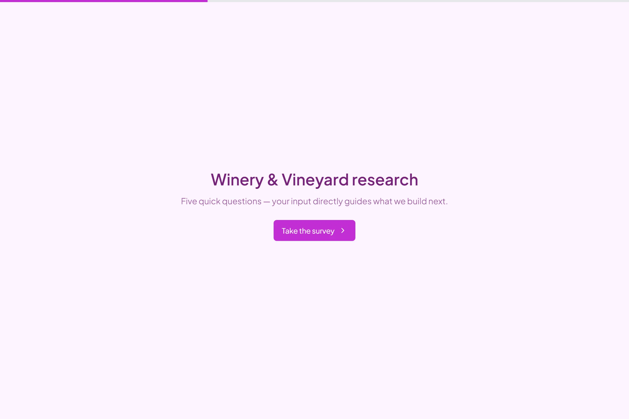 Winery & Vineyard Market Research Survey template preview