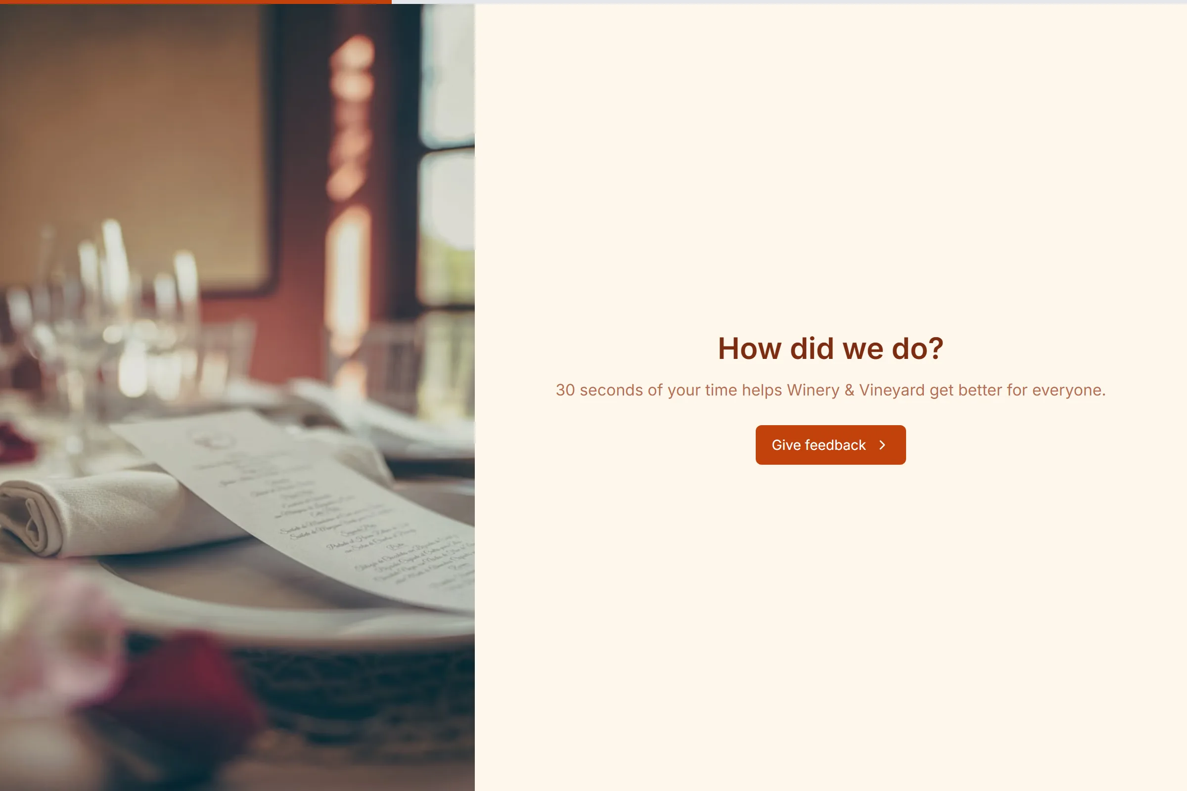 Winery & Vineyard Quick Feedback template preview