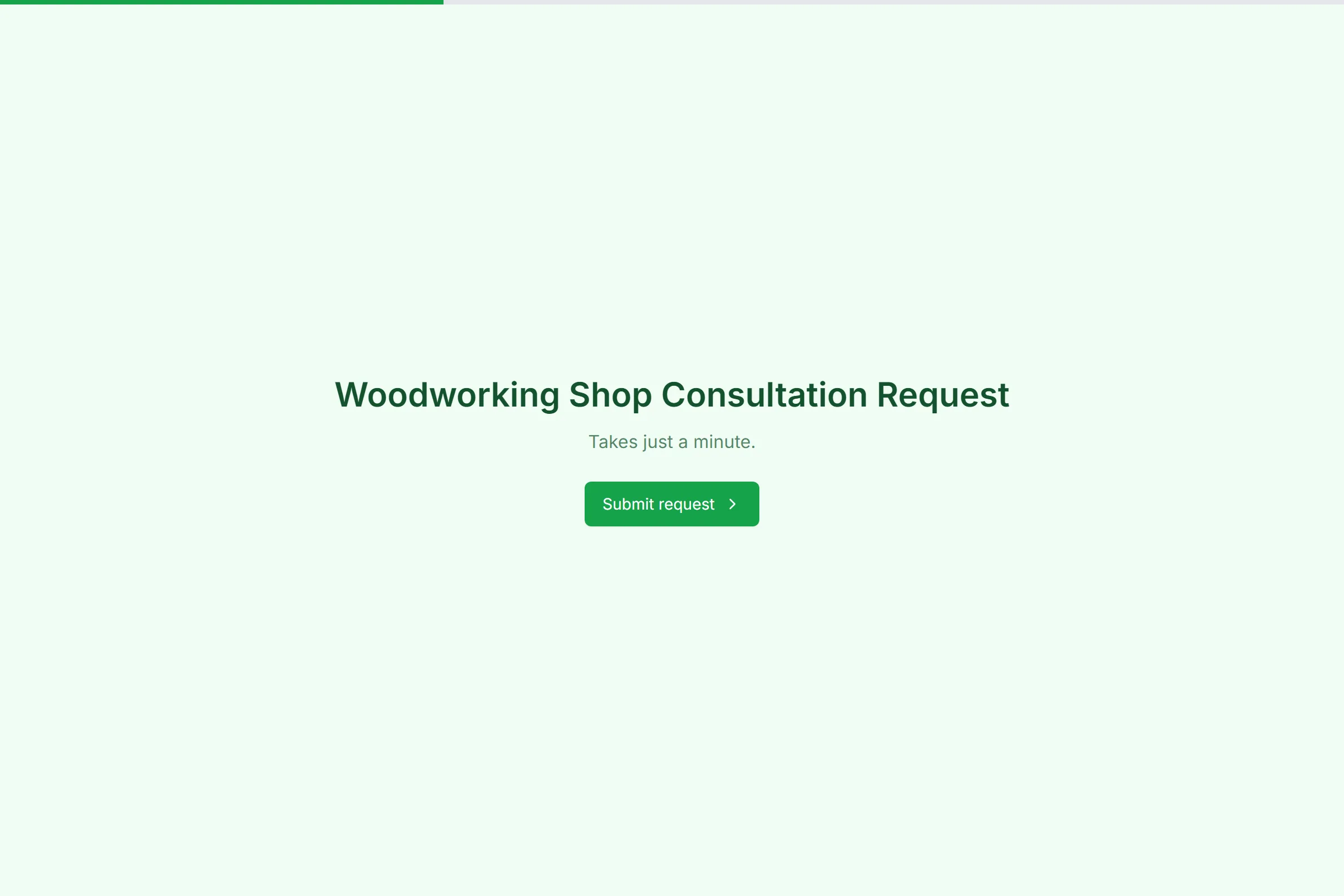 Woodworking Shop Consultation Request template preview