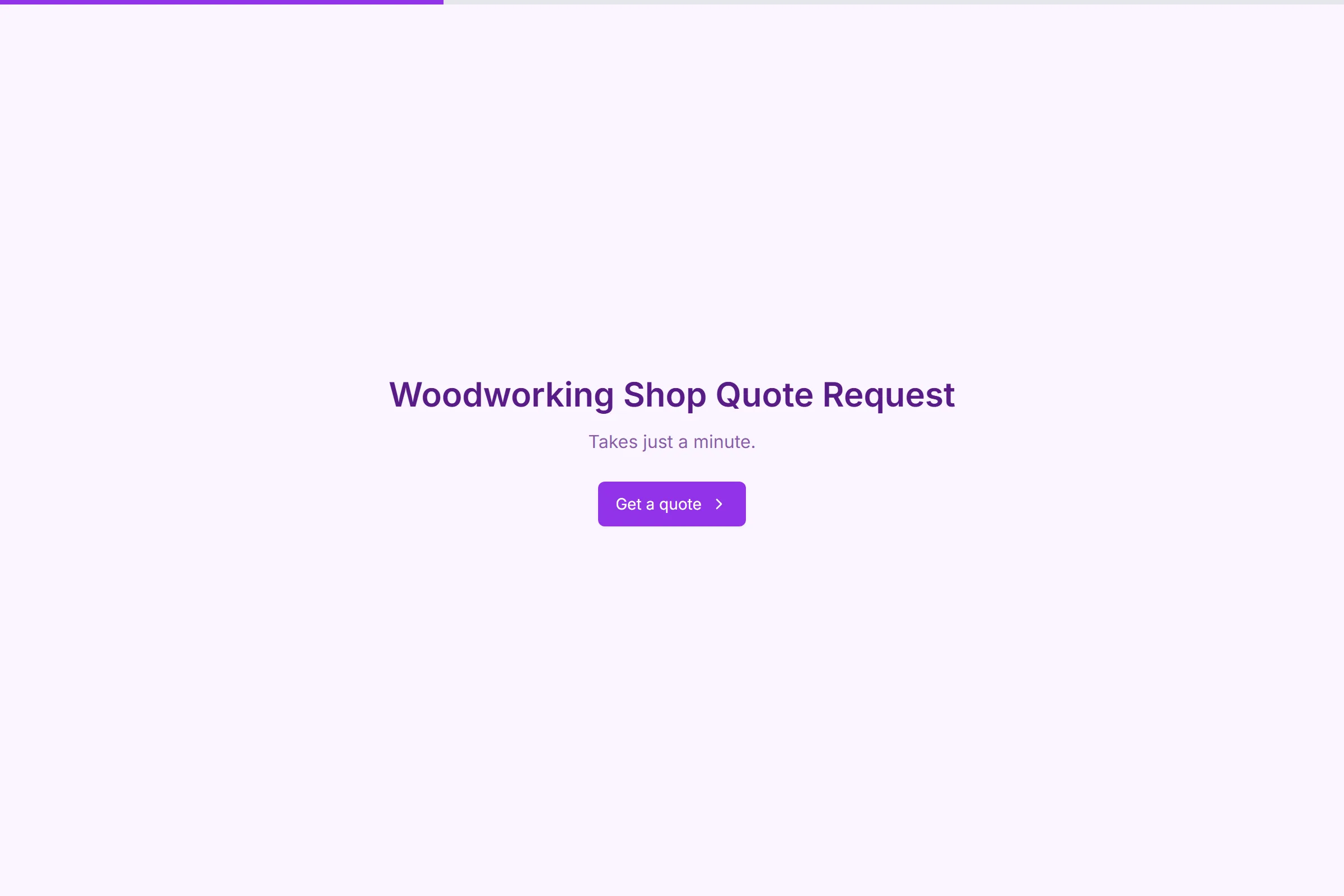 Woodworking Shop Quote Request template preview