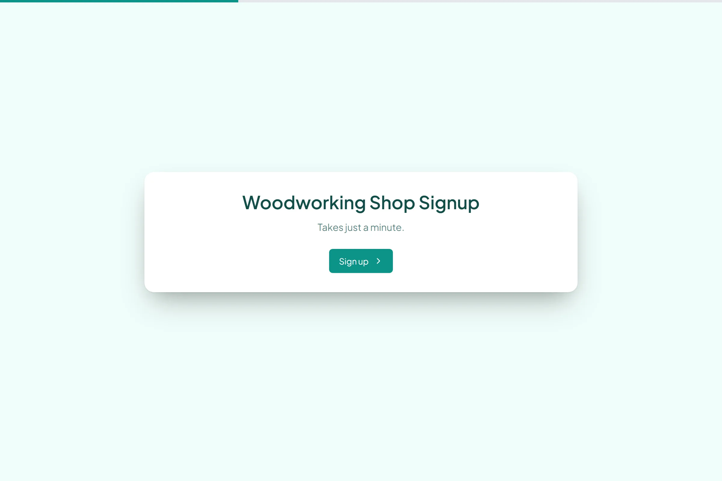 Woodworking Shop Signup template preview