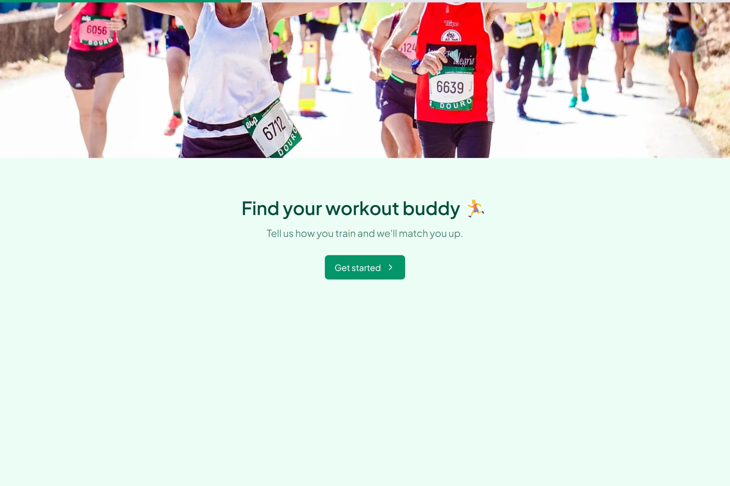 Workout Buddy Matching template preview