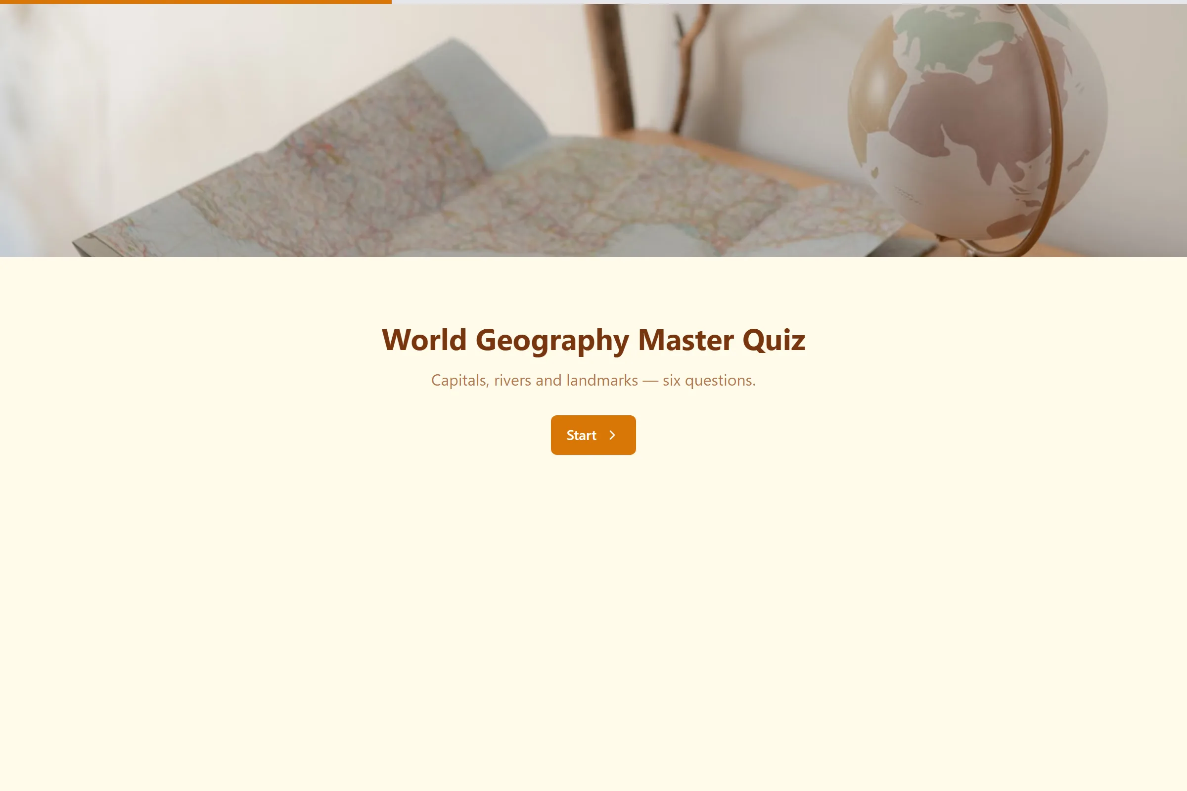 World Geography Master Quiz template preview