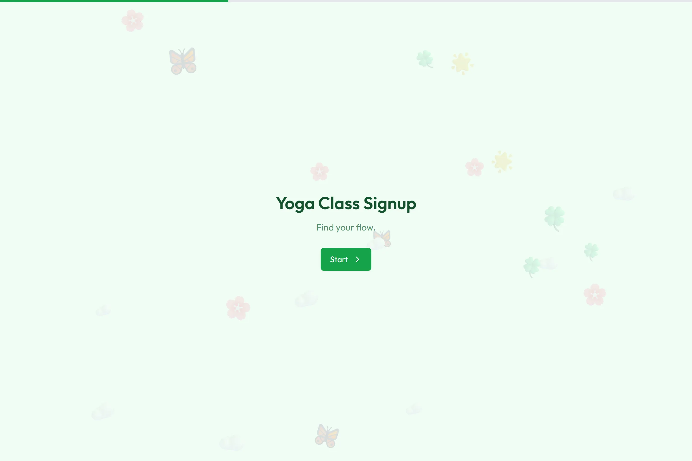 Yoga Class Signup template preview