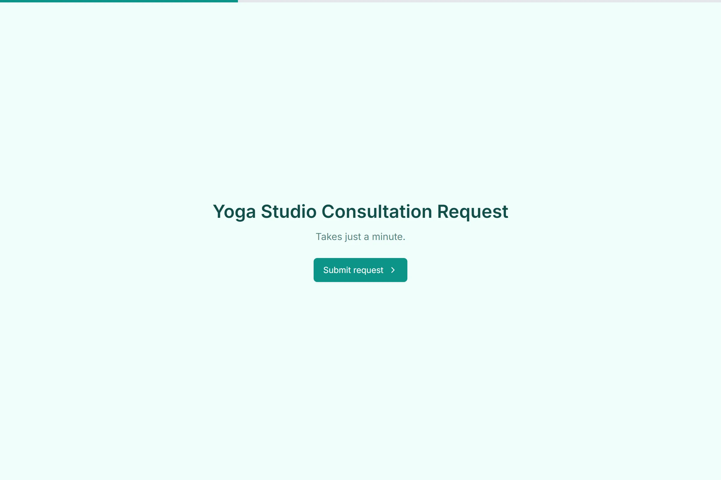Yoga Studio Consultation Request template preview