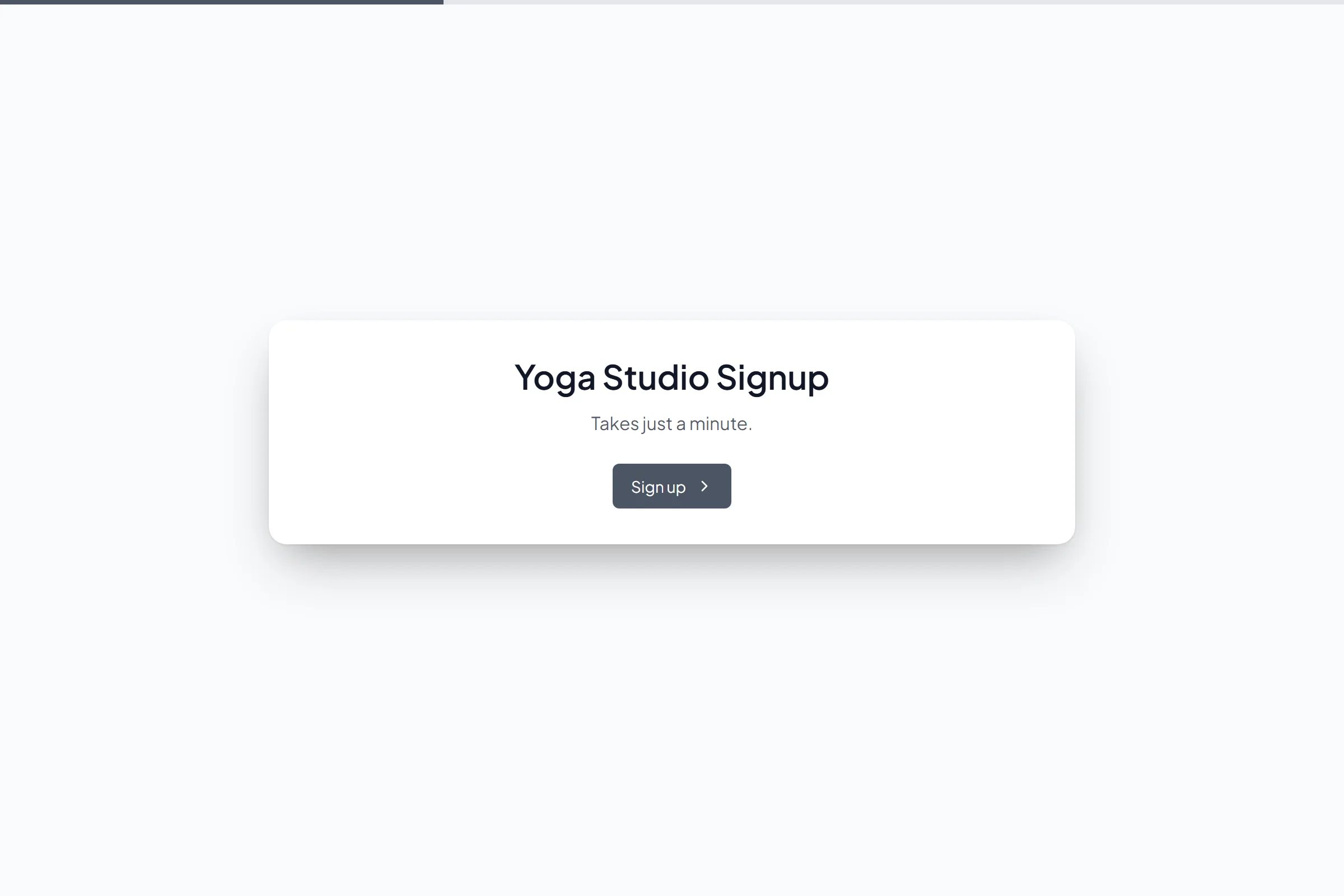 Yoga Studio Signup template preview