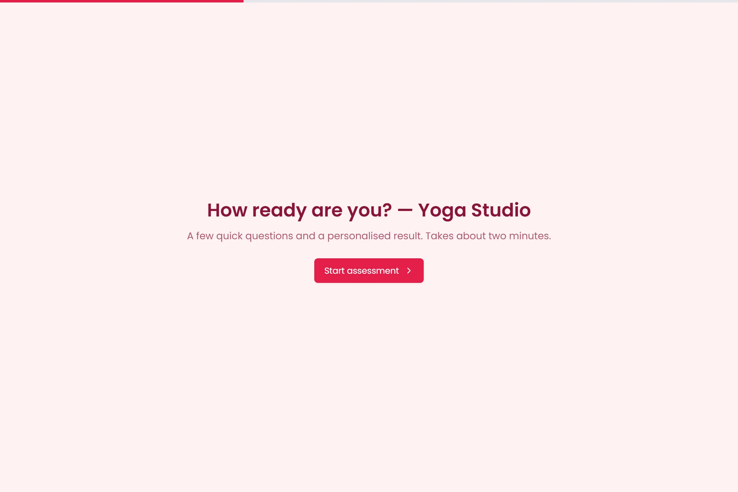 Yoga Studio Skills & Goals Assessment template preview