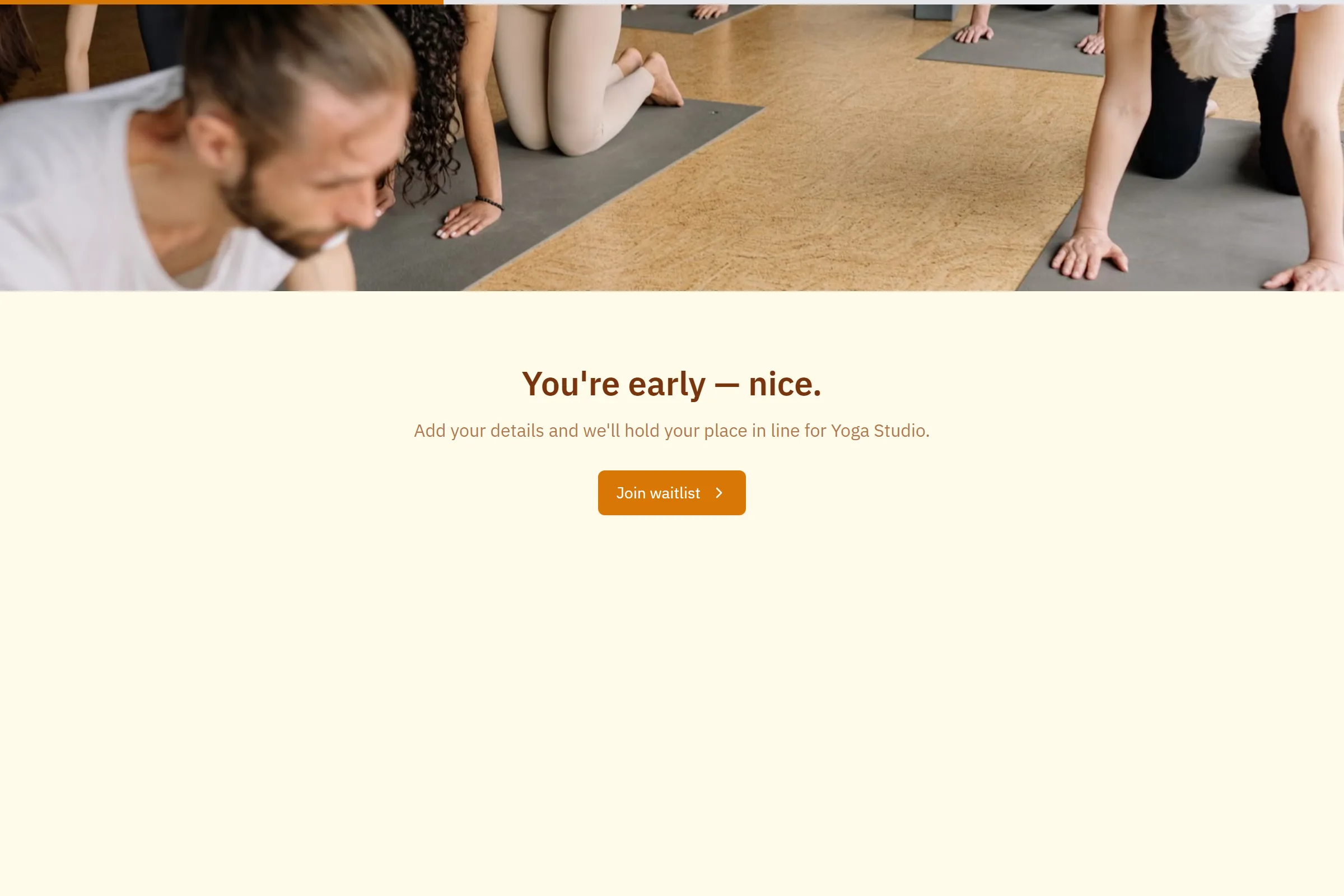 Yoga Studio Waitlist template preview