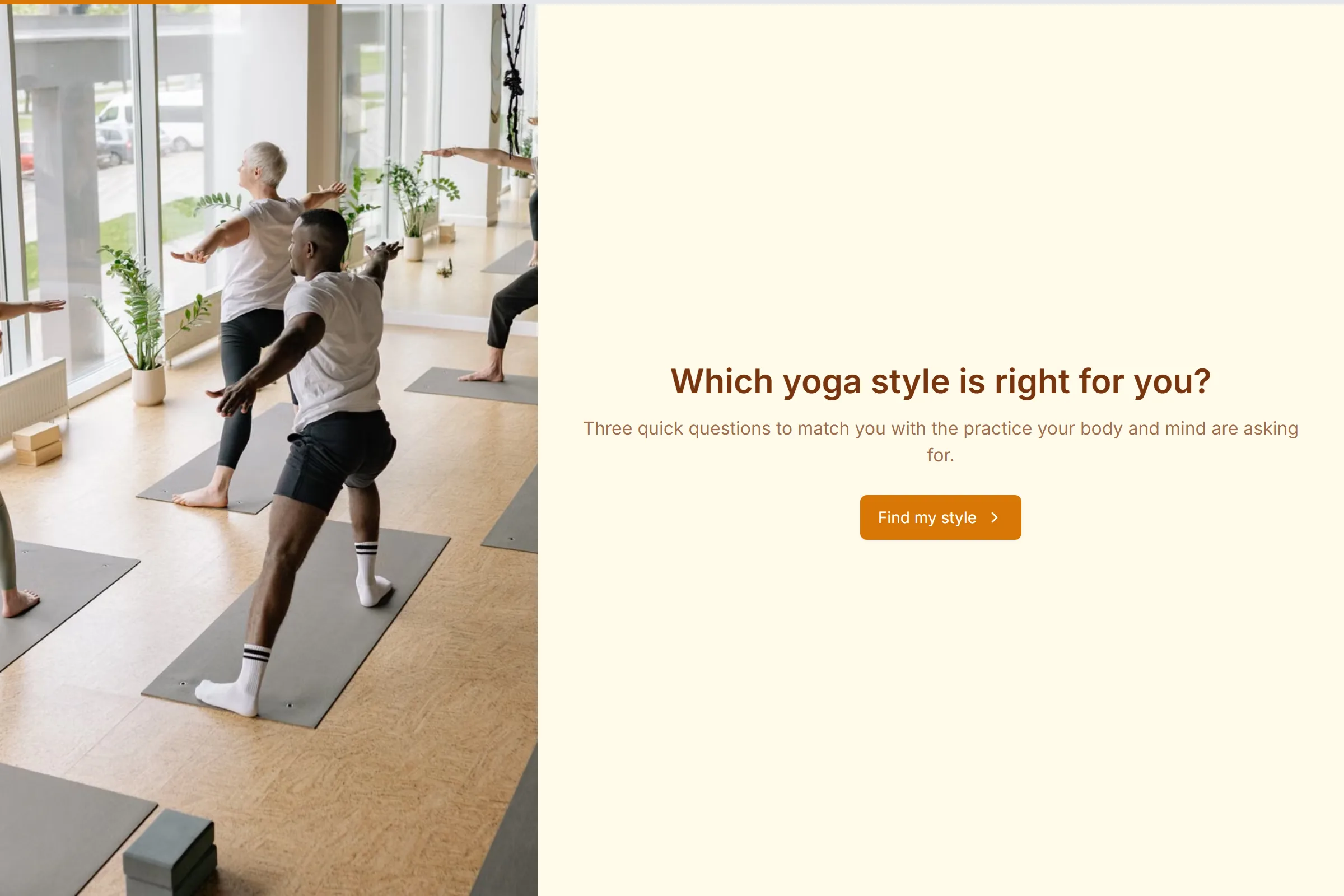 Yoga Style Finder template preview