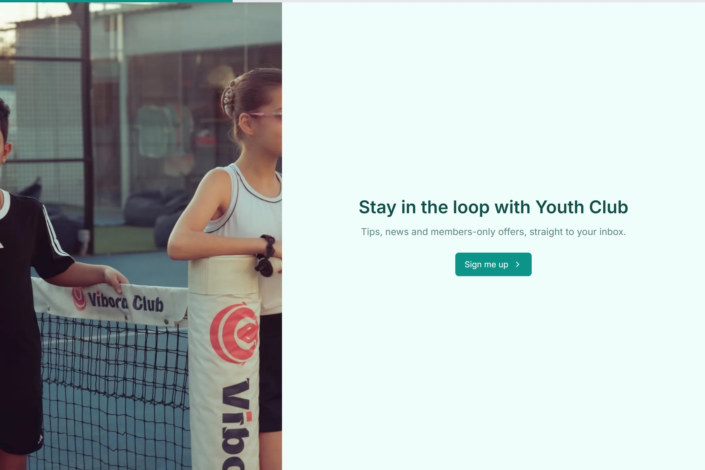 Youth Club Newsletter & Updates Signup template preview