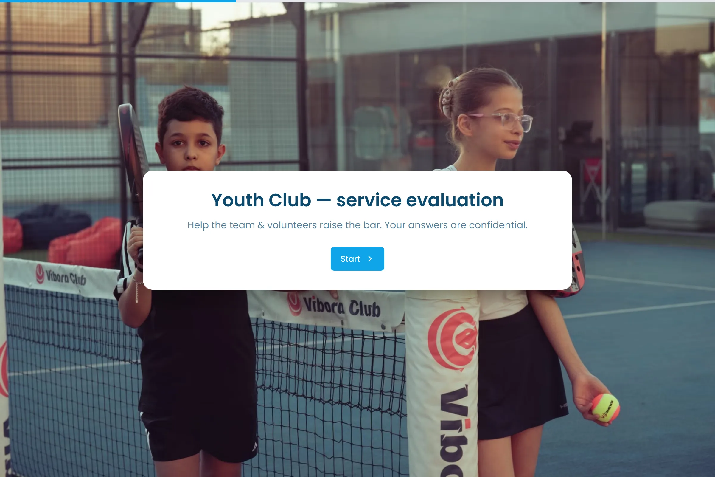 Youth Club Service Evaluation template preview